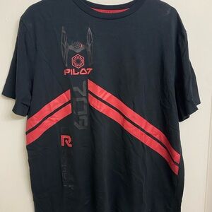 Star Wars Galaxy’s Edge Black and Red Graphic T-Shirt 709 Pilot